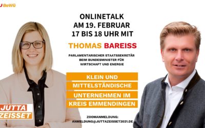 OnlineTalk „Jutta will´s wissen“ mit Wirtschafts-Staatssekretär Thomas Bareiß